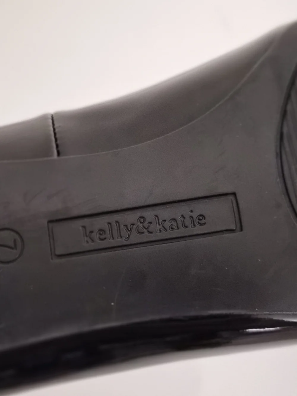 Kelly & Katie Black Patent Peep-Toe Heels